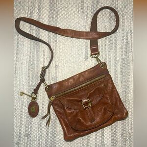 Vintage Fossil Leather Crossbody Bag